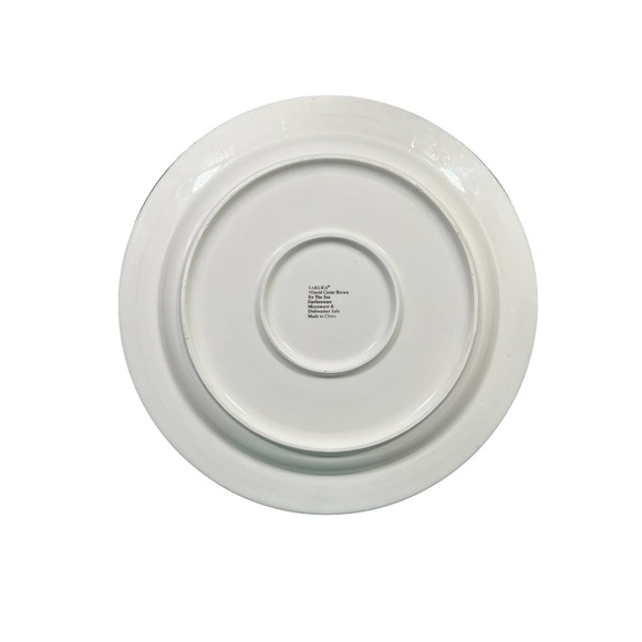 Sakura Huge "By the Sea"16" Platter - Features a Lighthouse - Hand Painted - Picture 2 of 2